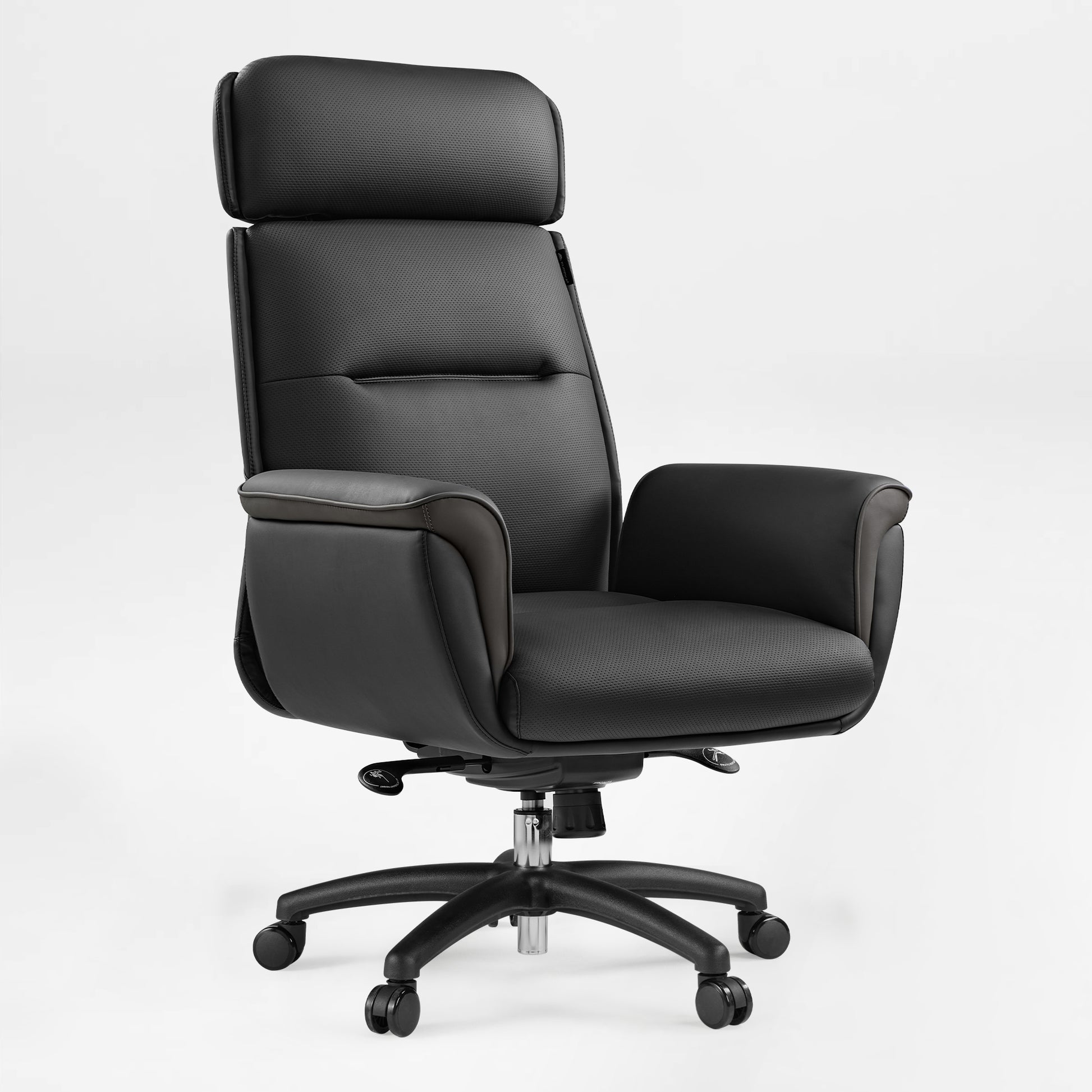 Royal Executive Office Chair - Black Microfiber Leather, Ergonomic Design and Comfort Features.