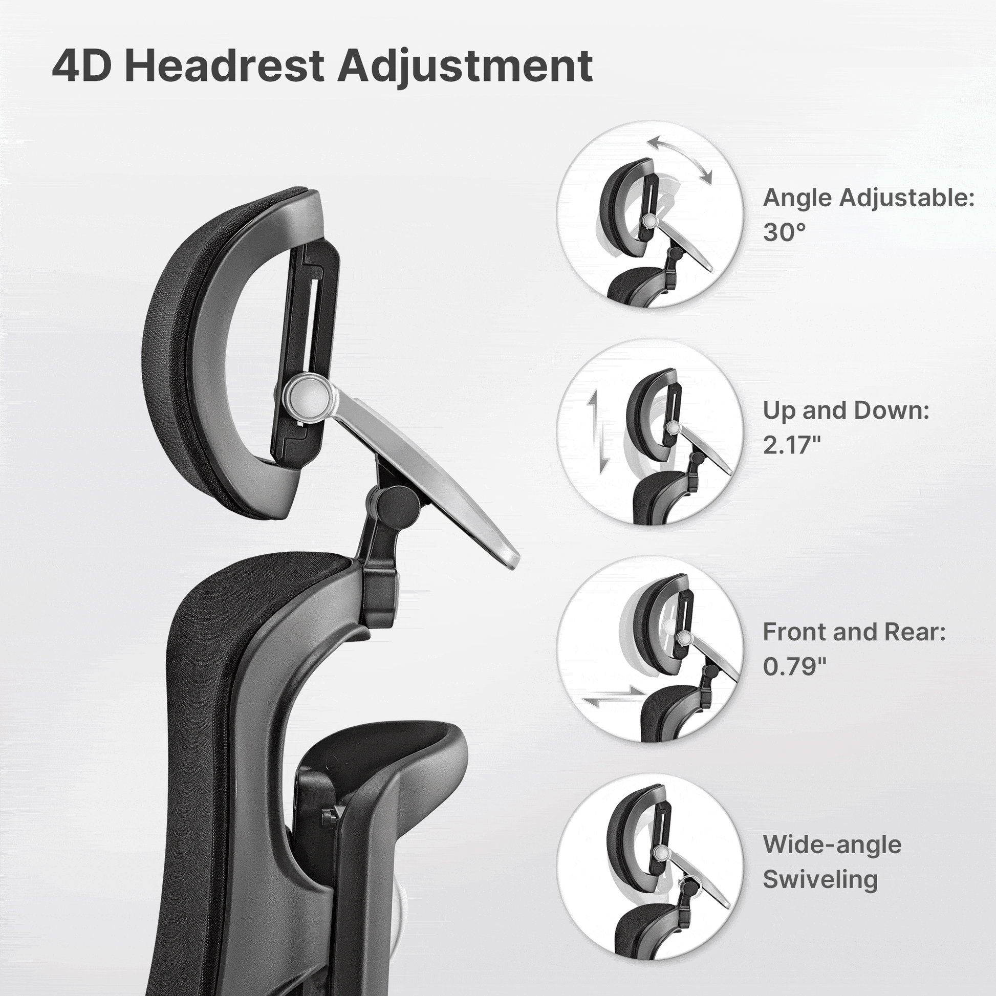Axion Grey 4d headrest