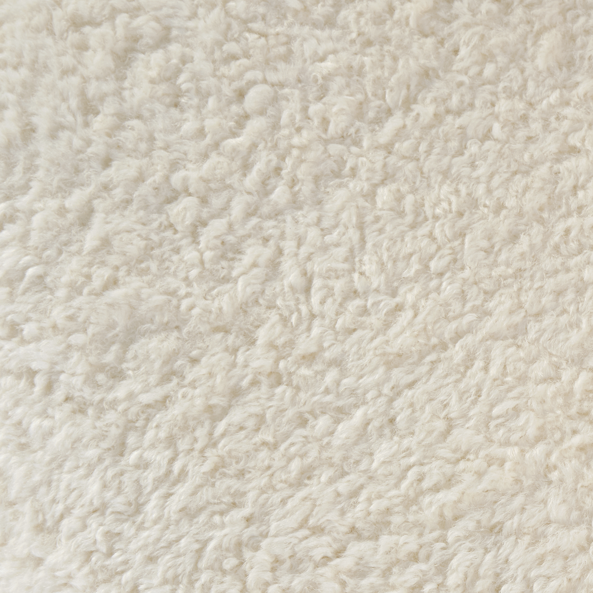Cara Swivel Lounge Chair White Lamb Velvet Upholstery Detail, Soft, Textured, Stain-Resistant.