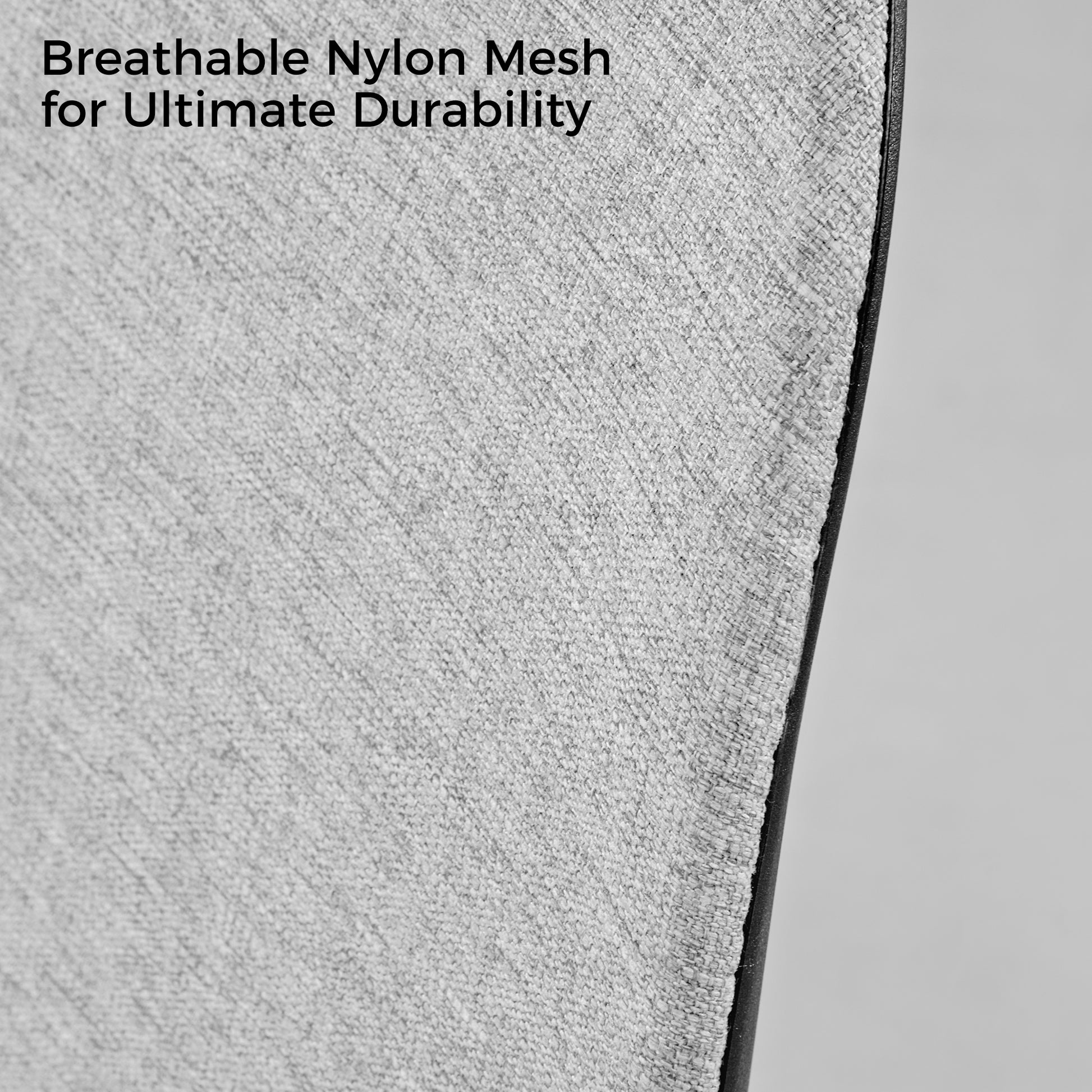 Skylar Modern Mesh Office Chair, Close-Up of Breathable Gray Nylon Mesh for Durability.