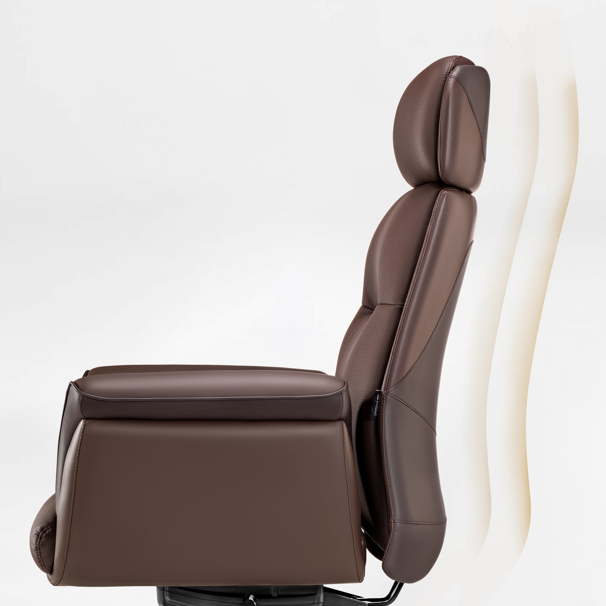 Royal Executive Office Chair Brown Microfiber Leather Frame, Ergonomic Design for Optimal Support.