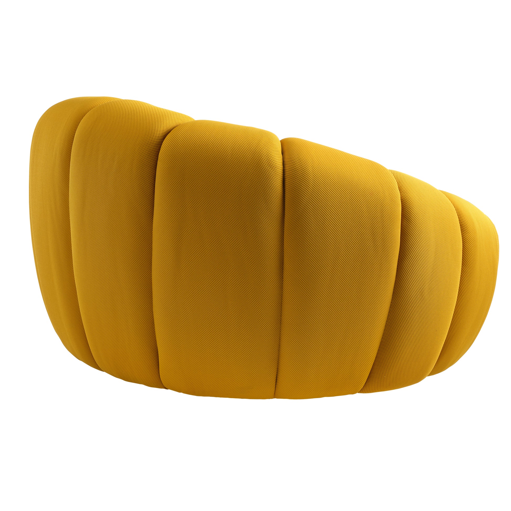 Luca Modern Accent Chair in Mustard Yellow Honeycomb Fabric. Modern Sofa Chair Design.
