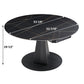 53 inch Round Extending Dining Table with Black Base, Product Dimensions