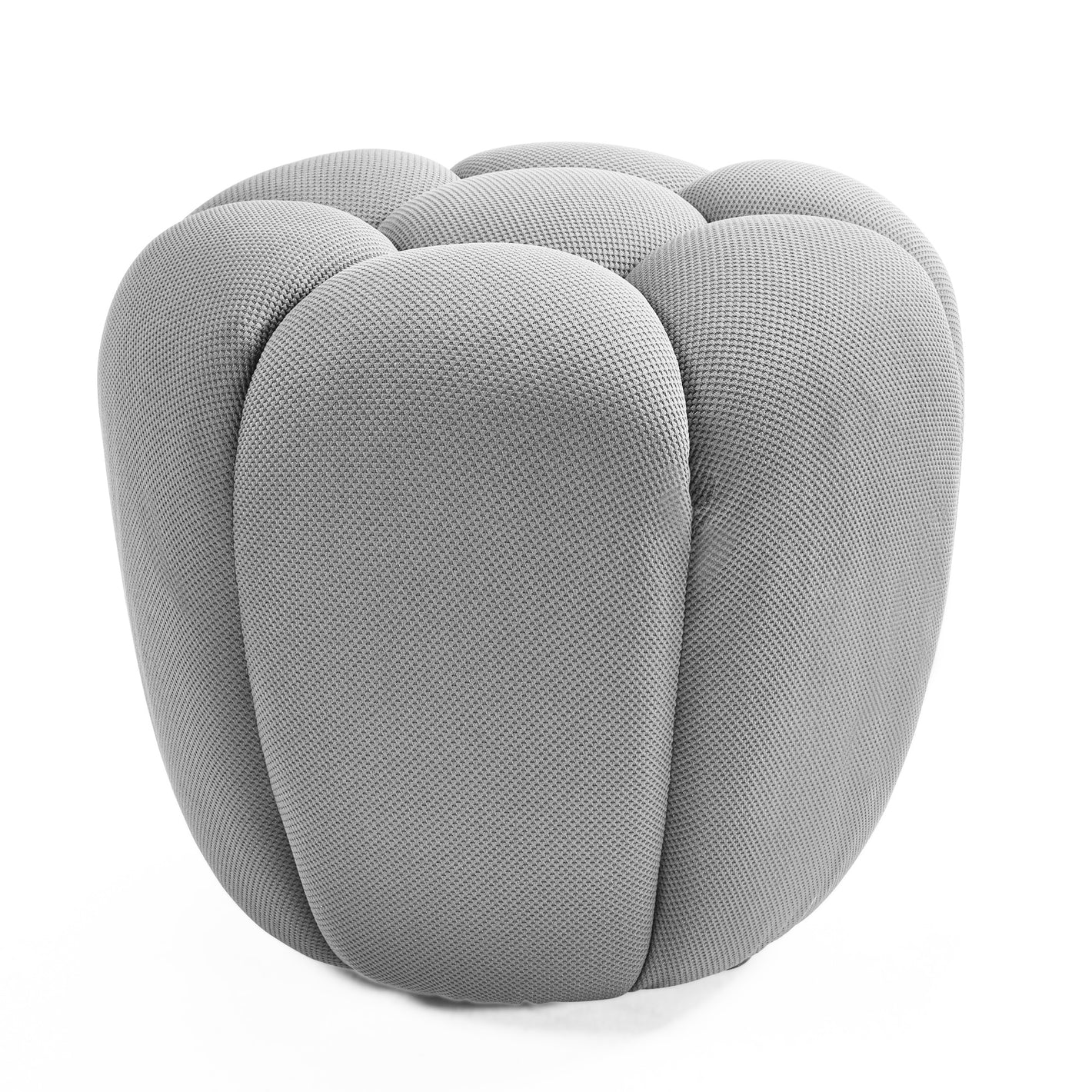 Gray Luca Ottoman. Modern Design, Durable Fabric, Perfect for Living Room Or As a Footrest.
