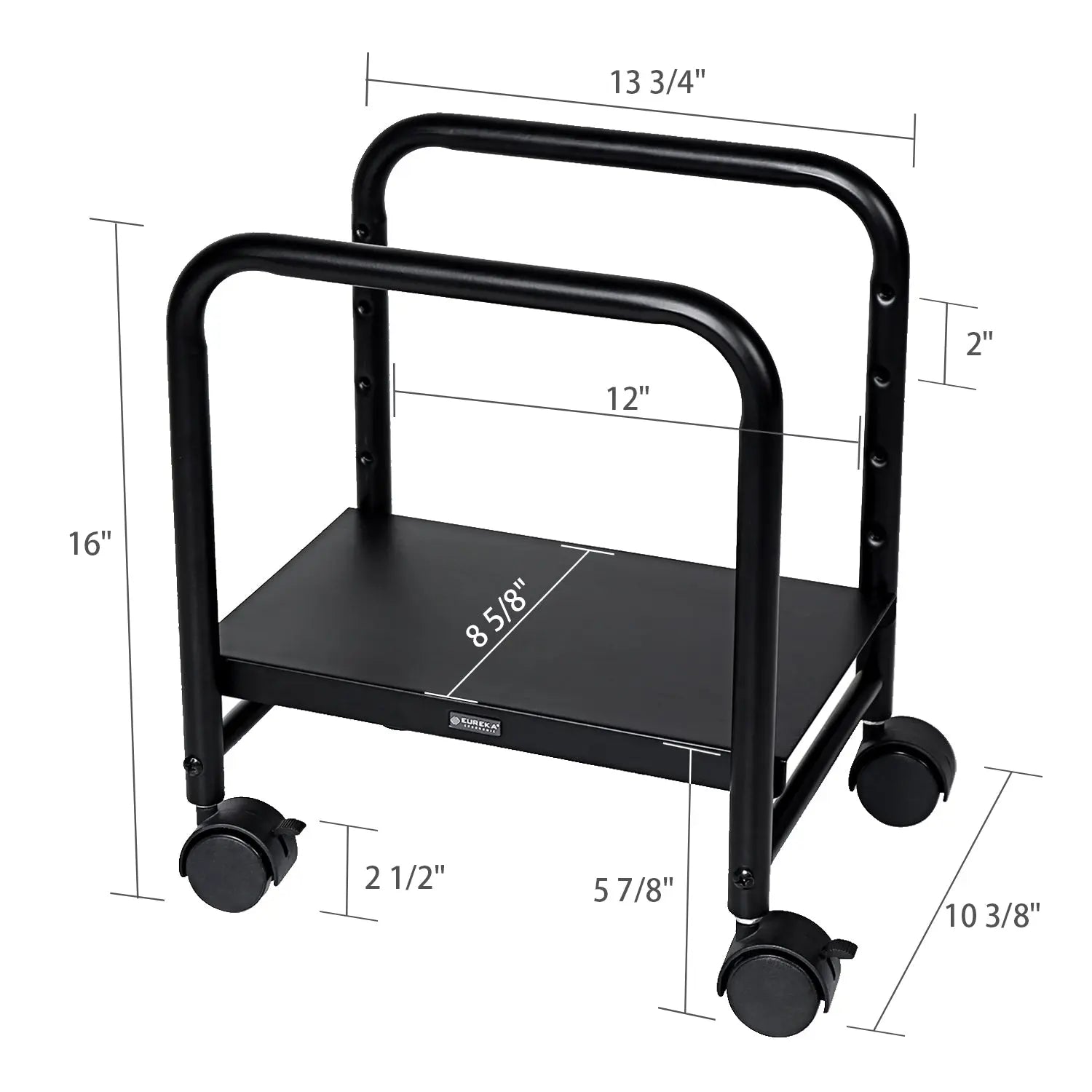 Eureka Ergonomic Black Adjustable Cpu Stand With Caster Wheels and Dimensions for Easy Movement. Black Cpu Tower Stand.