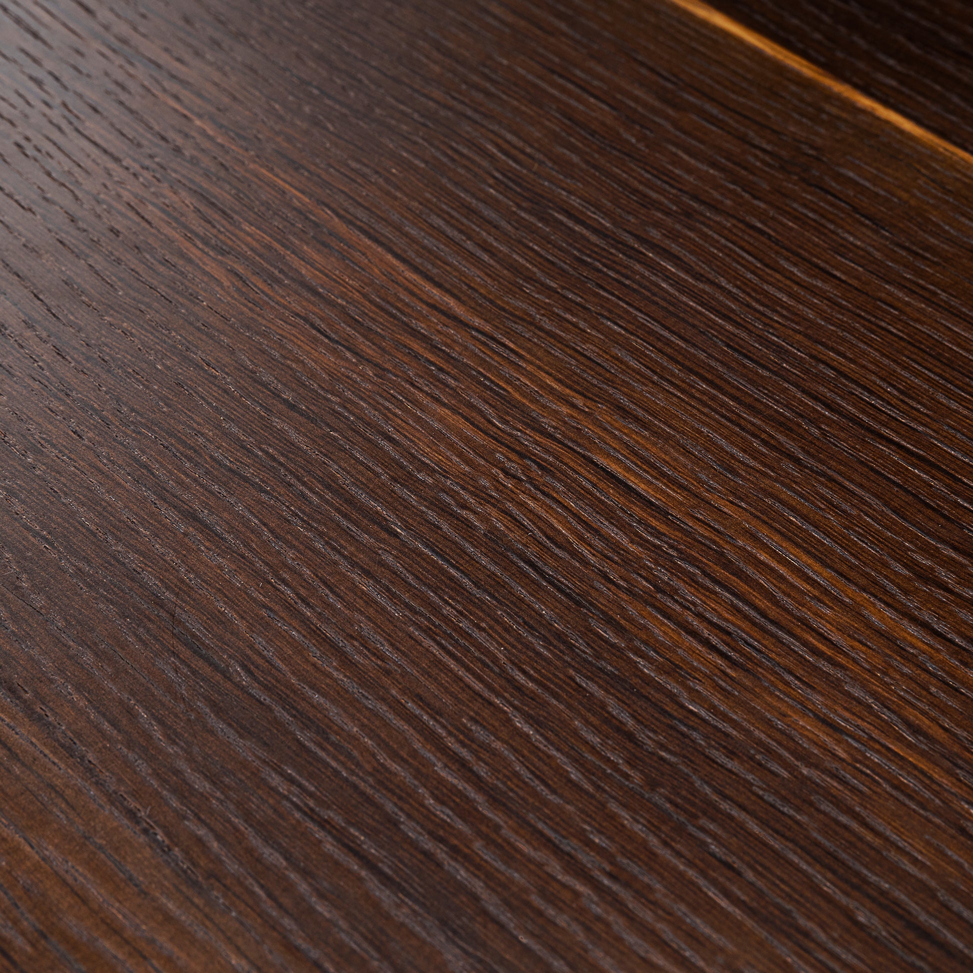 Close-Up of Walnut Coffee Table Wood Grain Detail, Highlighting the Natural Texture and Finish.