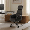 Renee, Microfiber Leather Executive Office Chair - Black