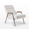 Lumina, Upholstered Lounge Chair with Armrest - White