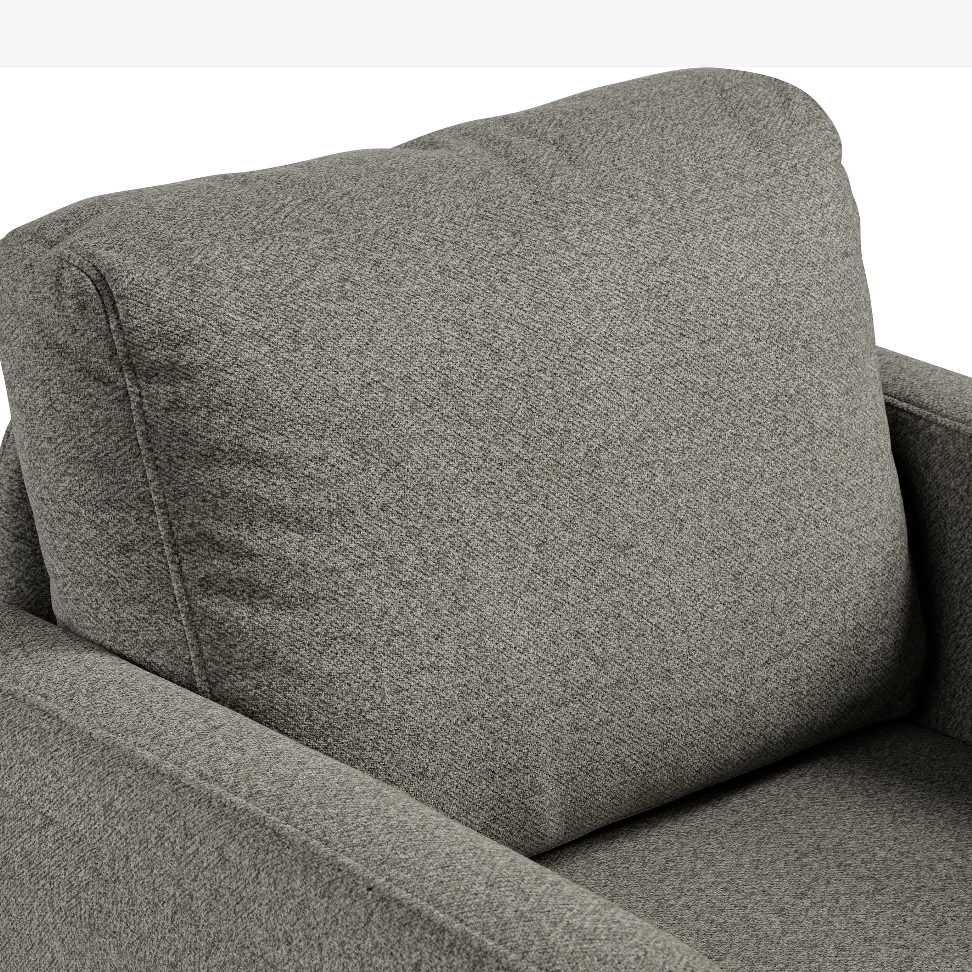 Weston Ant Fabric Lounge Chair Detail: Ant Fabric Upholstery in Grey.