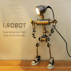 HD-19, 13.8''H, Robot-Shaped Cyberpunk Table Lamp Decor