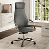 Serene Aaron, Genuine Leather Executive Office Chair - Gray