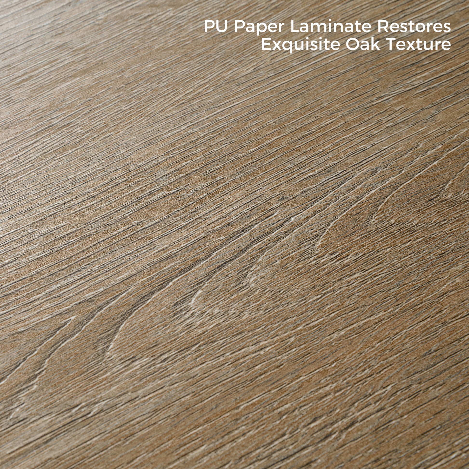 Eureka Ergonomic Ark El Executive Standing Desk, Close-Up of Oak Veneer Tabletop With Exquisite Texture.