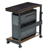 Mobile Height Adjustable CPU Cart - Walnut