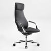Serene Aaron, Genuine Leather Executive Office Chair - Black