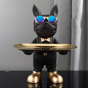 [Coming Soon] HD-14, 11.81''H, Bulldog Statue Storage Tray Ornament