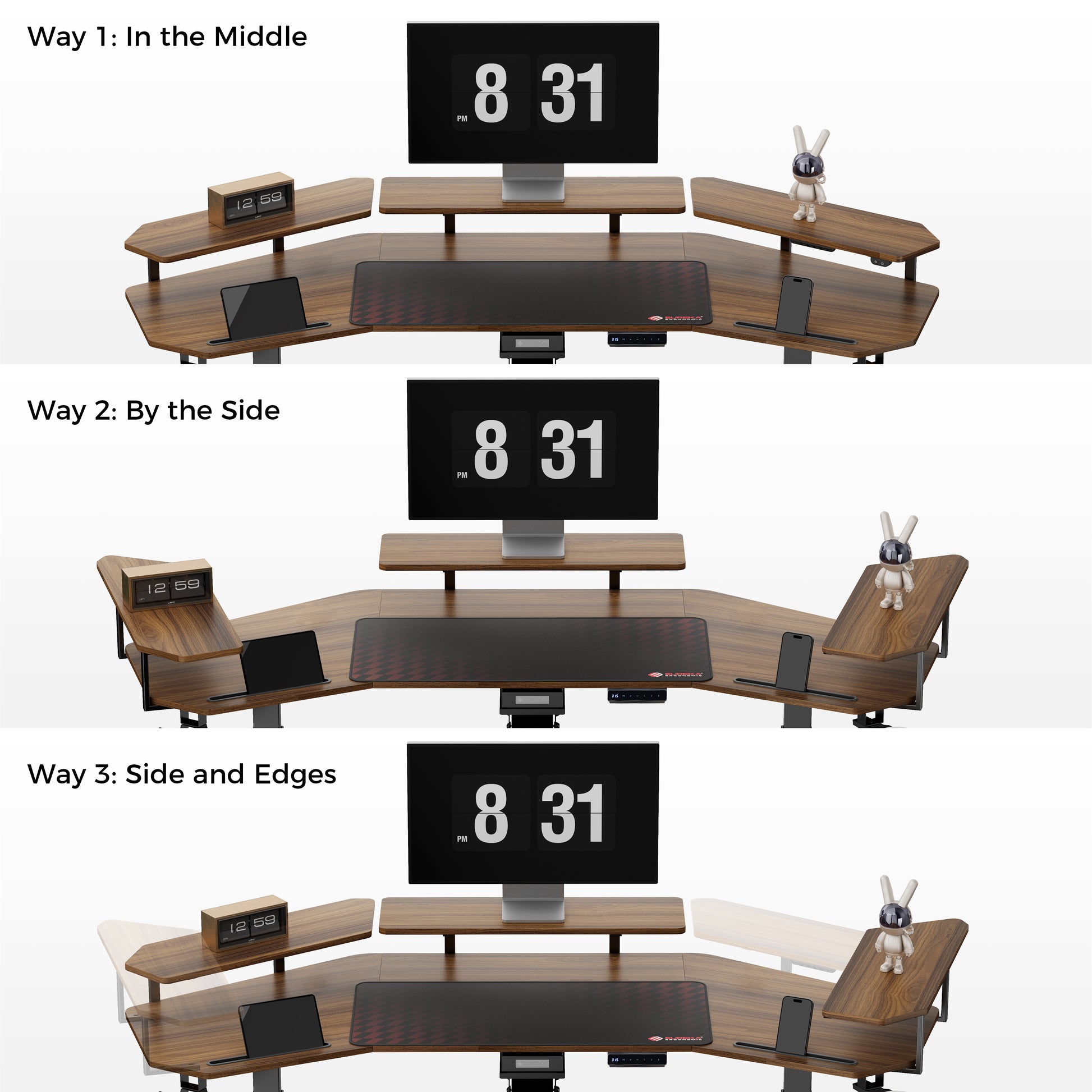 Eureka Ergonomic Aero Pro Wing-Shaped Standing Desk With Flexible Shelf Options.