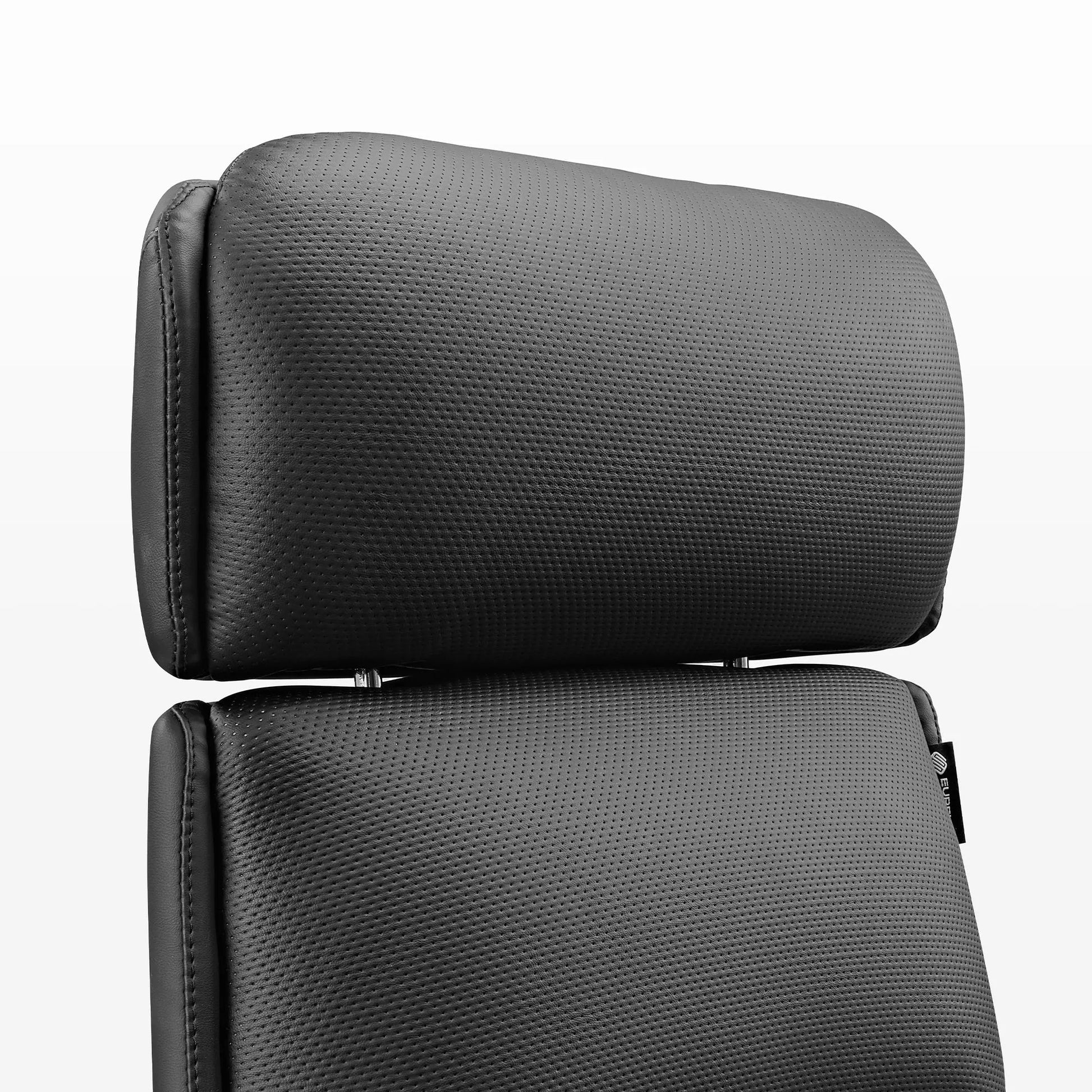 Royal Executive Office Chair Black Perforated Microfiber Leather Headrest, Ergonomic Design.