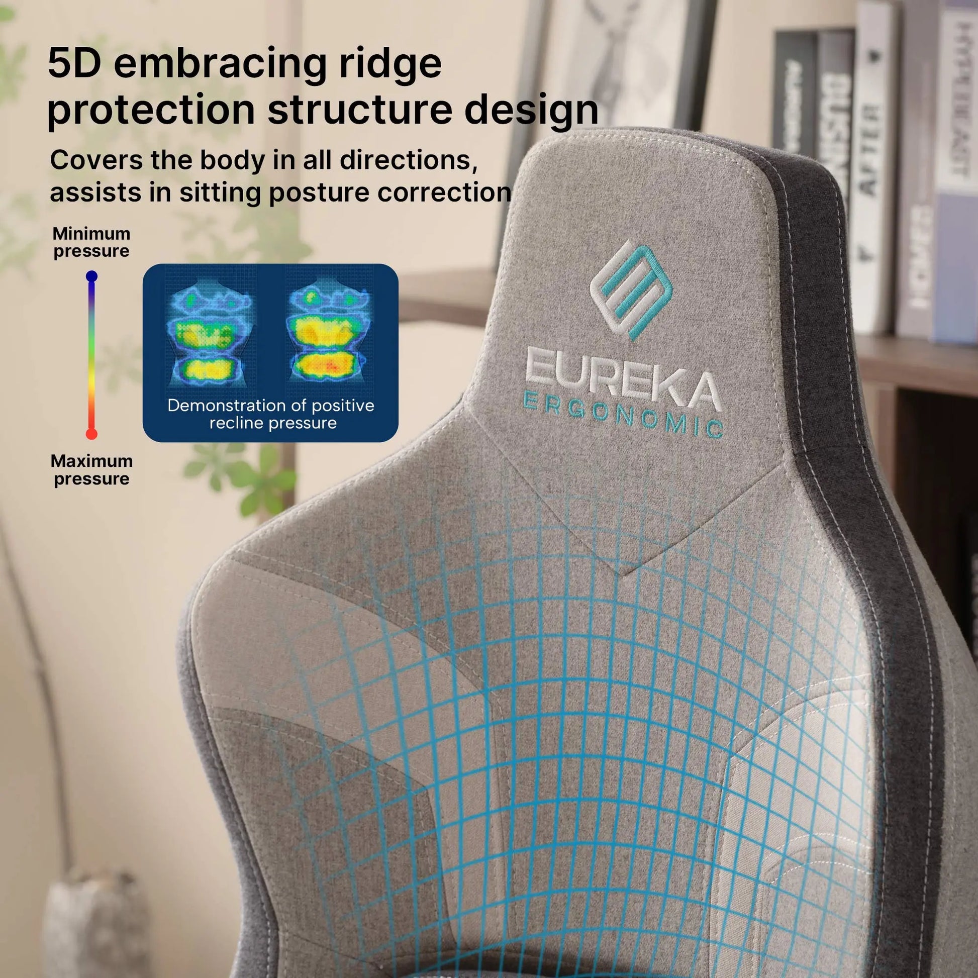 Hyperx Python II Gaming Chair, 5D Ridge Protection for Posture Correction, Ergonomic Design.