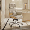 Mathias, Napa Leather Executive Office Chair - Beige