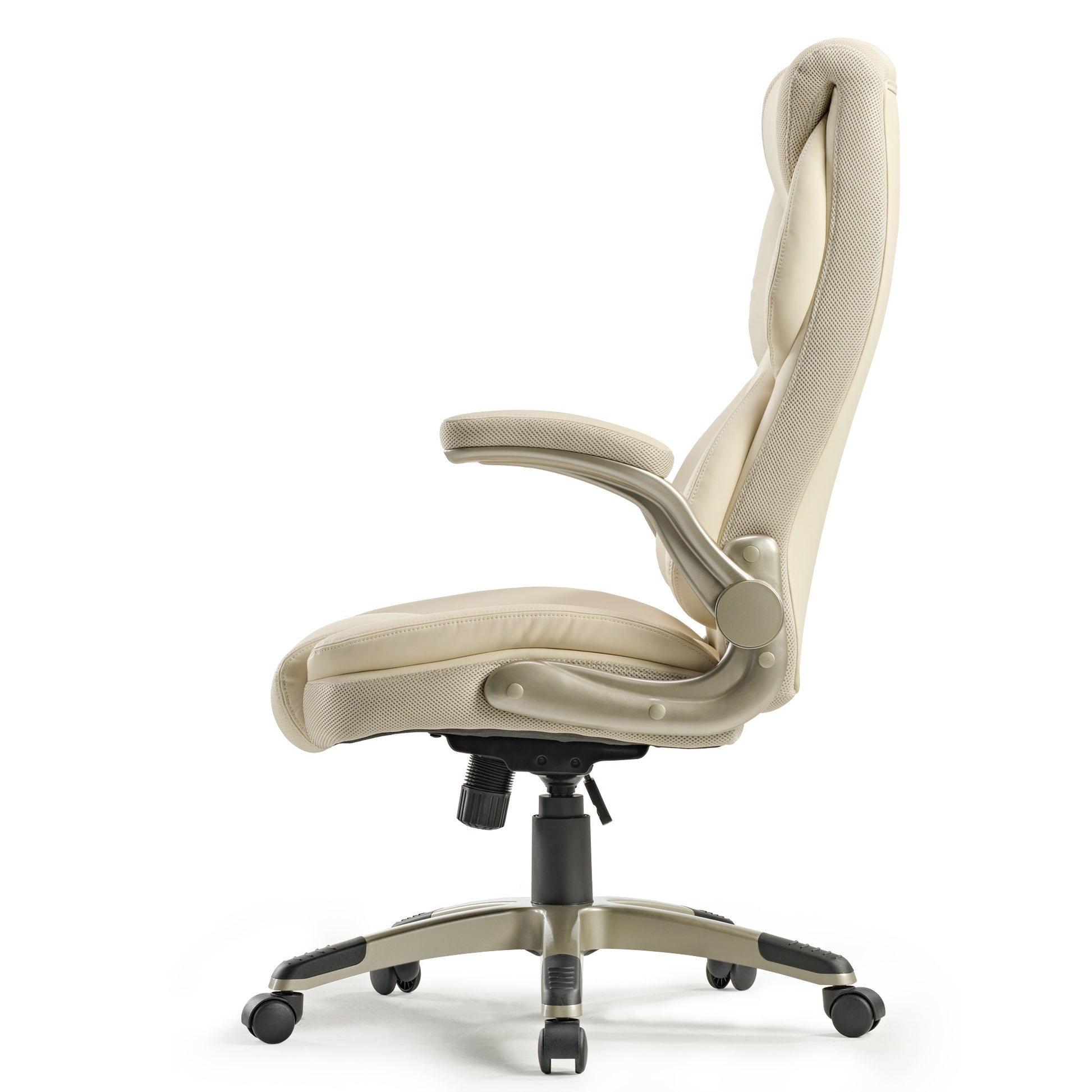 Galene, Home Office Chair, Off-White, side angle