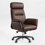 Royal Executive Office Chair - Brown Microfiber Leather, Ergonomic Design and Comfort Features.