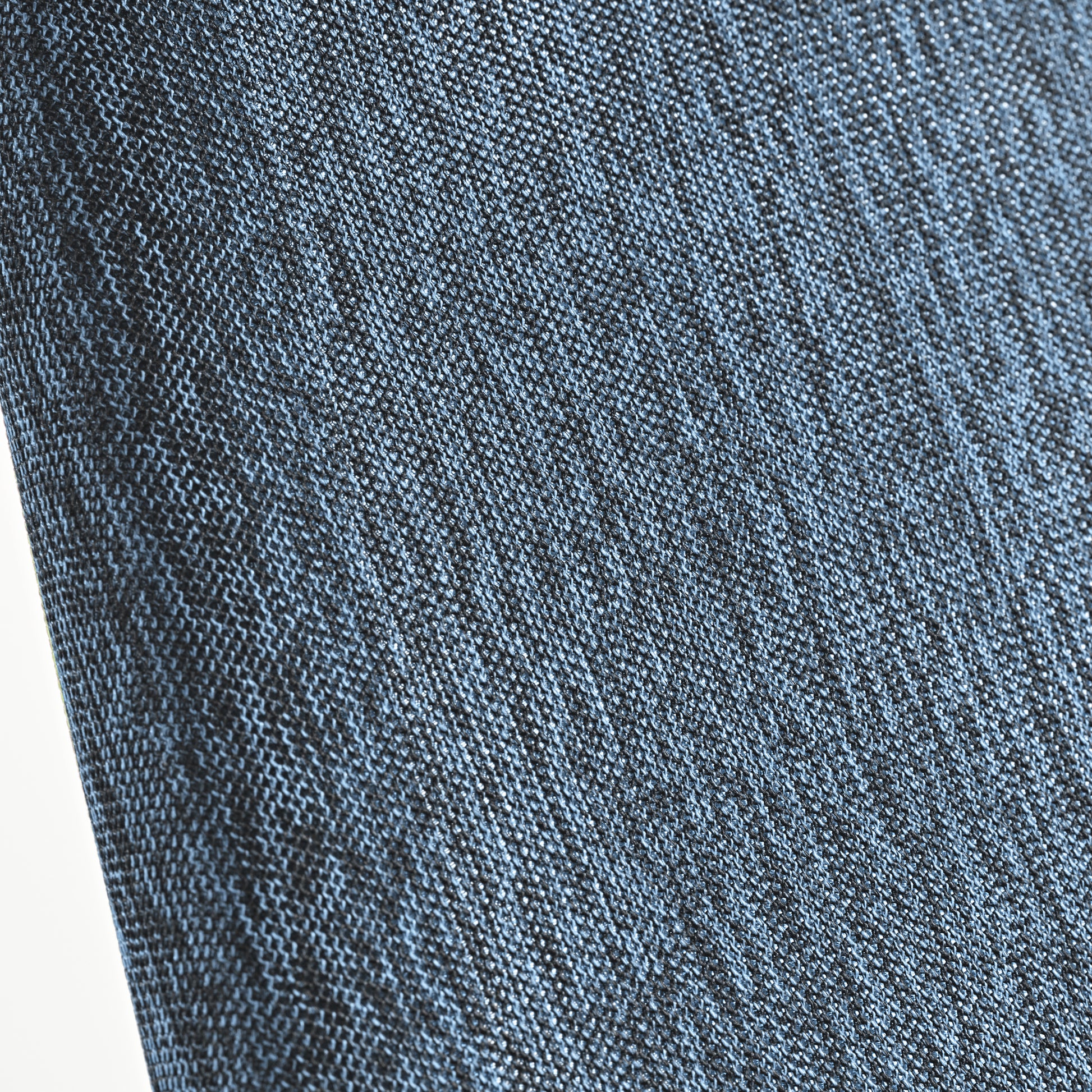 Close-Up of Skylar-Lite Duo Hue Ergonomic Office Chair's Blue Woven Fabric, Showing Texture and Detail.