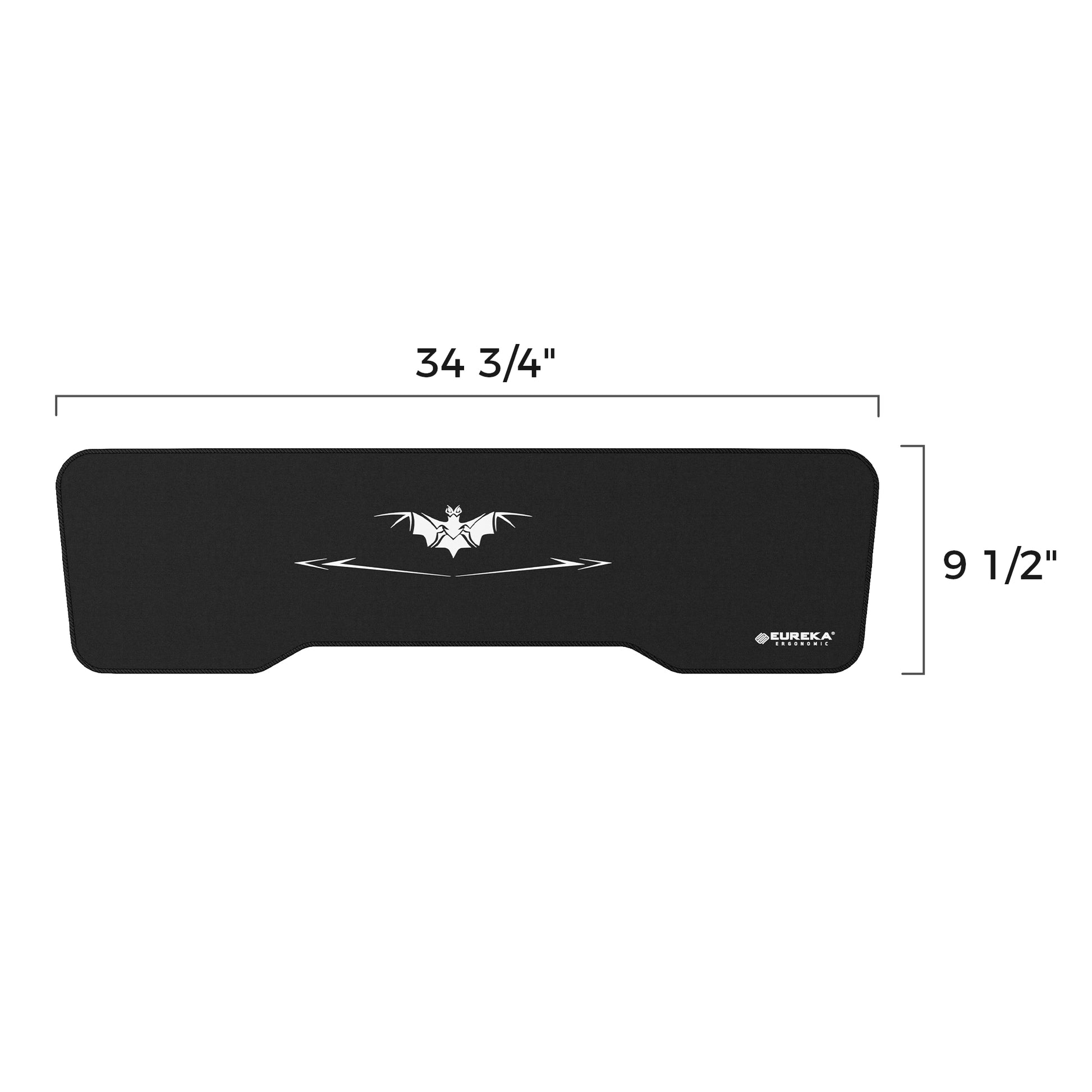 Eureka Ergonomic Gaming Mouse Pad With Bat Design, Measuring 34 3/4 X 9 1/2.