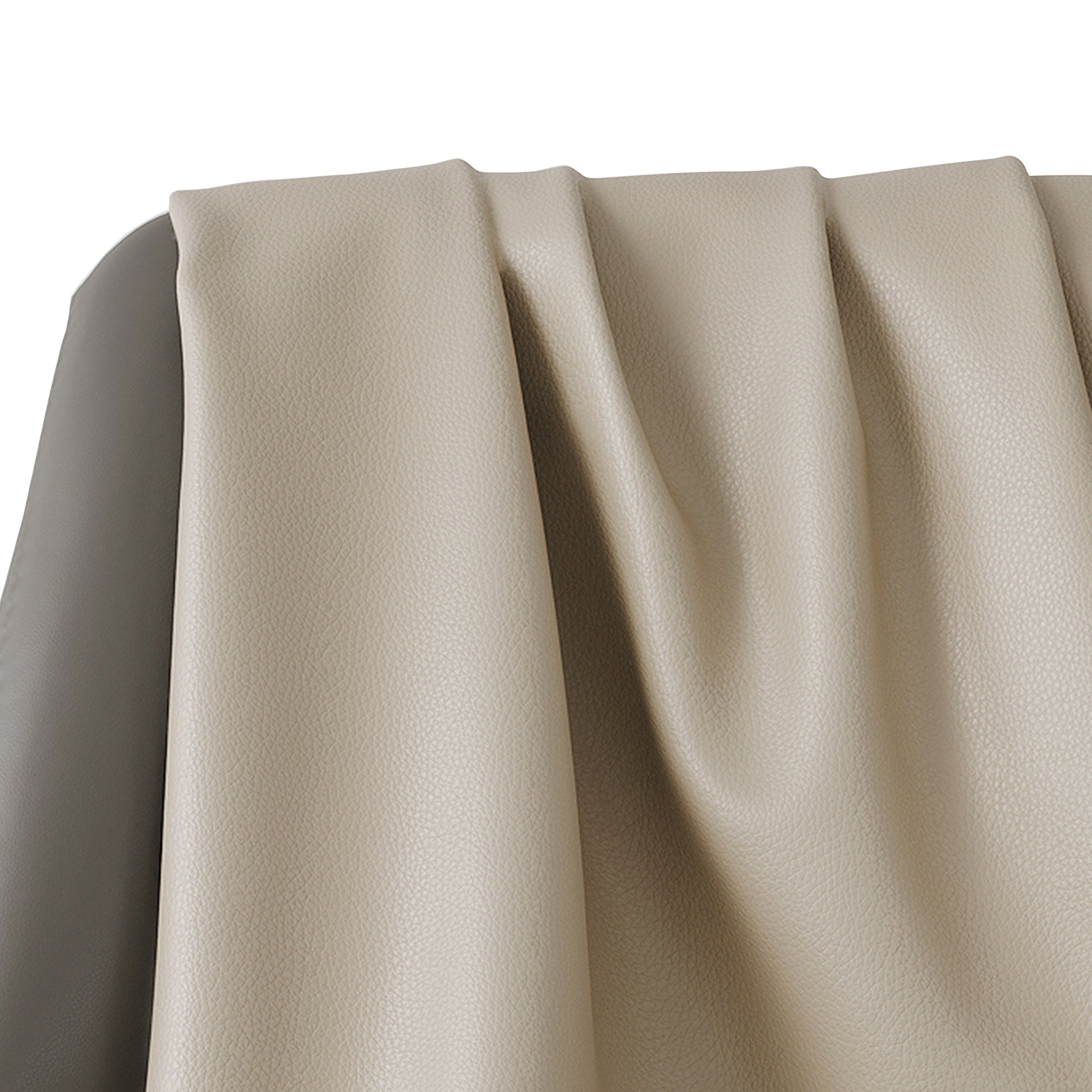 Bella Beige Napa Leather Sofa Detail, Showcasing the Texture and Quality of the Full-Grain Leather Used in the Sofa's Design.