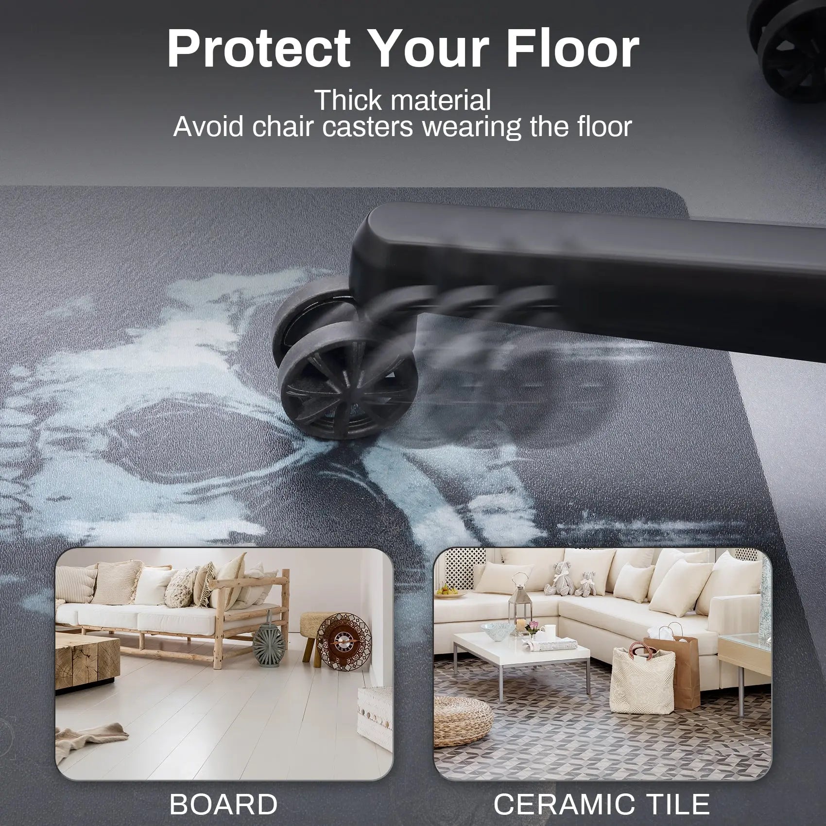 Eureka Ergonomic Call of Duty Floor Mat Protects Floor From Chair Wear, Suitable for Board and Ceramic Tile Surfaces.
