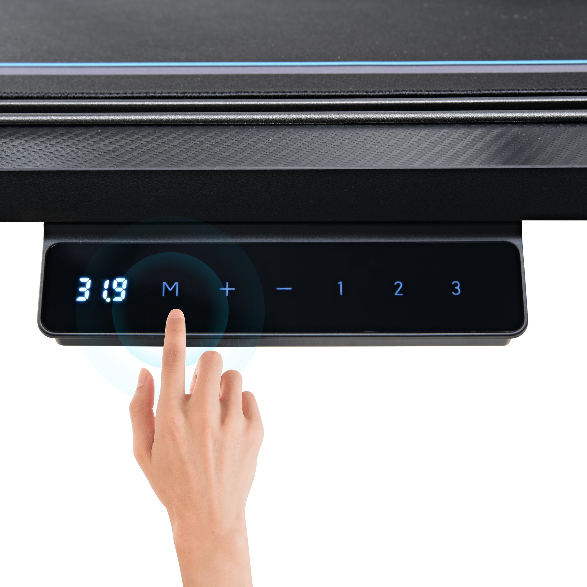 Eureka Ergonomic Aero Pro Standing Desk Control Panel, Height Display and Memory Function.