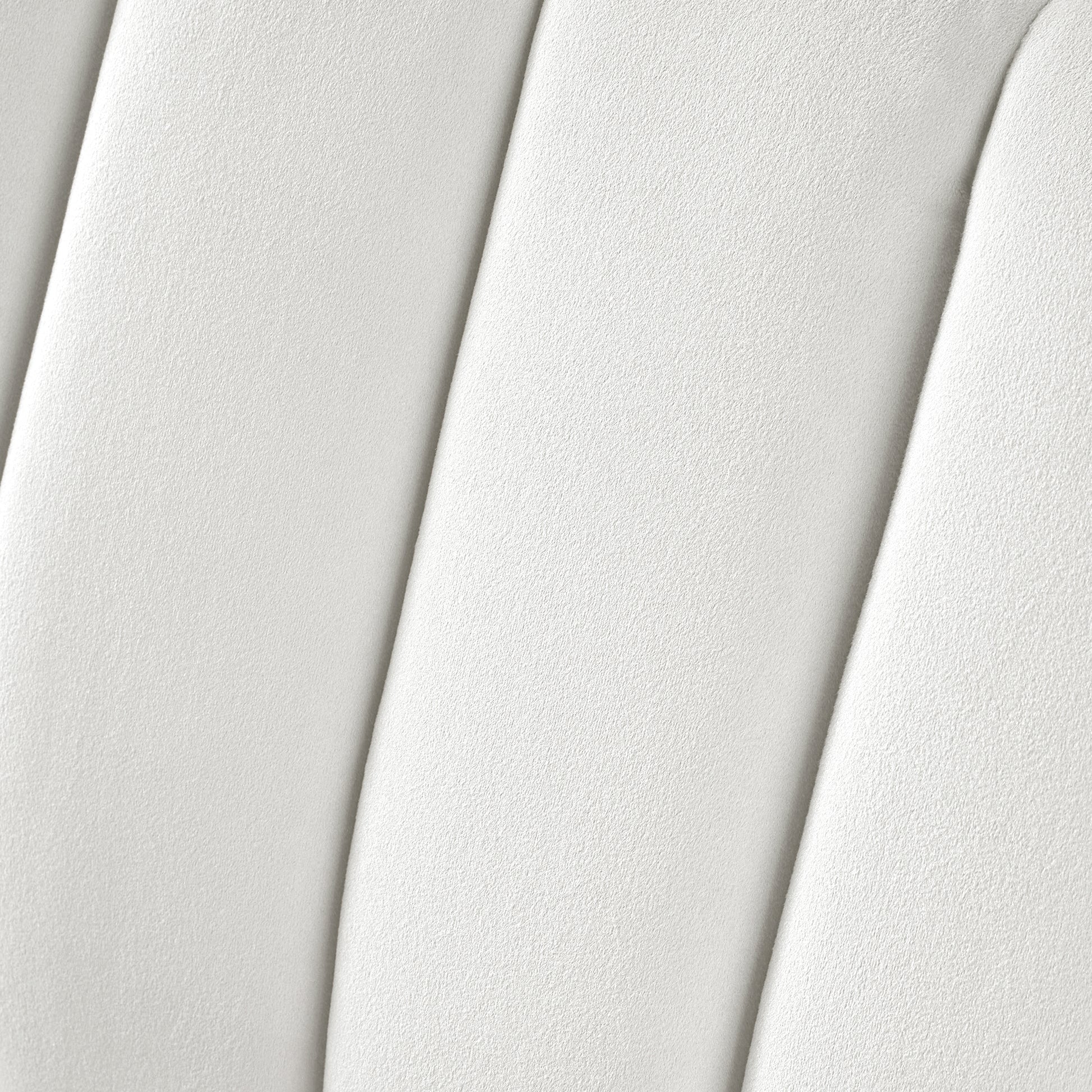 Close-Up of White Velvet Upholstery of the Adena Office Chair, Showing Texture and Detail for a Glamorous Office.