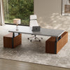 Zen Pro Series, 87"/72" Executive Standing Desk with Cabinets Set - Gray