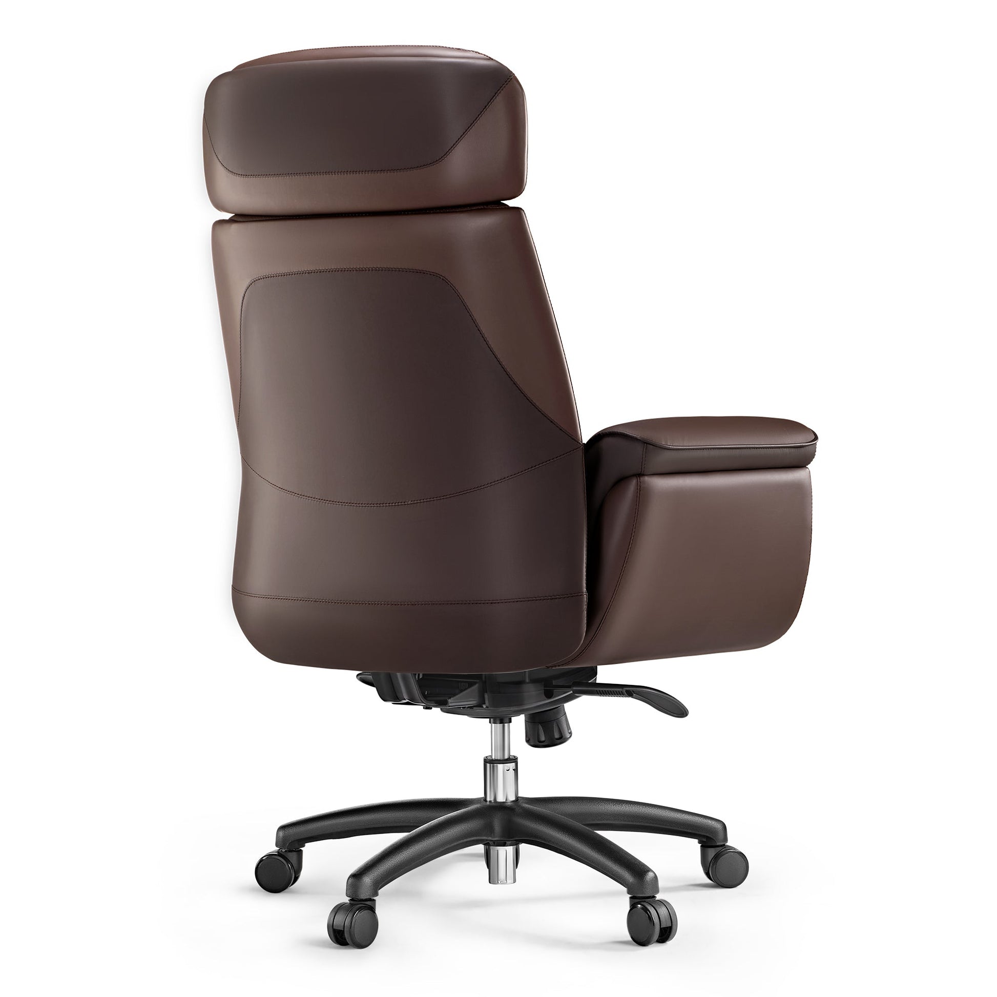 Royal Executive Office Chair - Brown  Back Microfiber Leather, Ergonomic Design and Comfort Features.