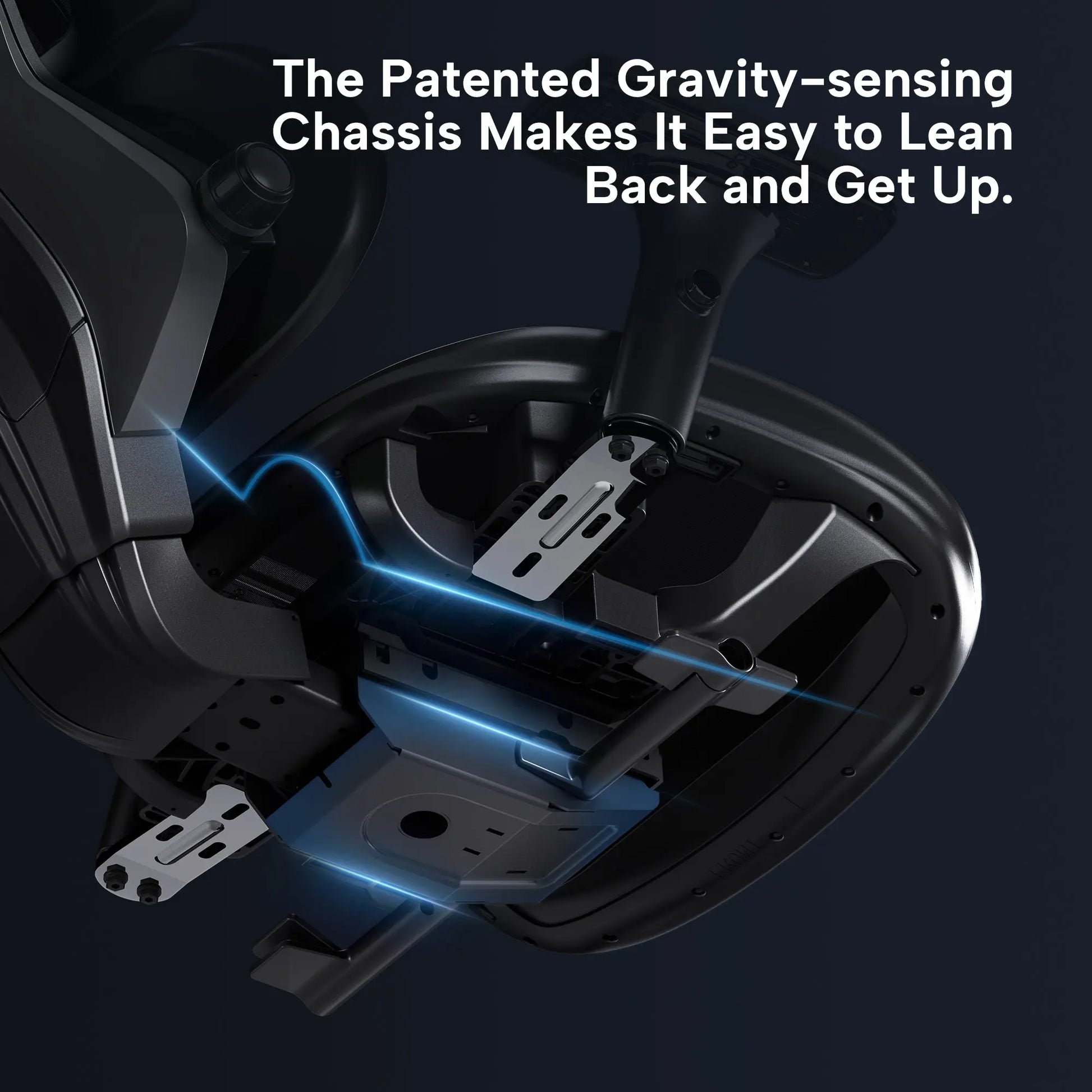 Eureka Ergonomic Typhon Chair With Patented Gravity-Sensing Chassis, Easy Leaning and Getting Up, Ergonomic Design.