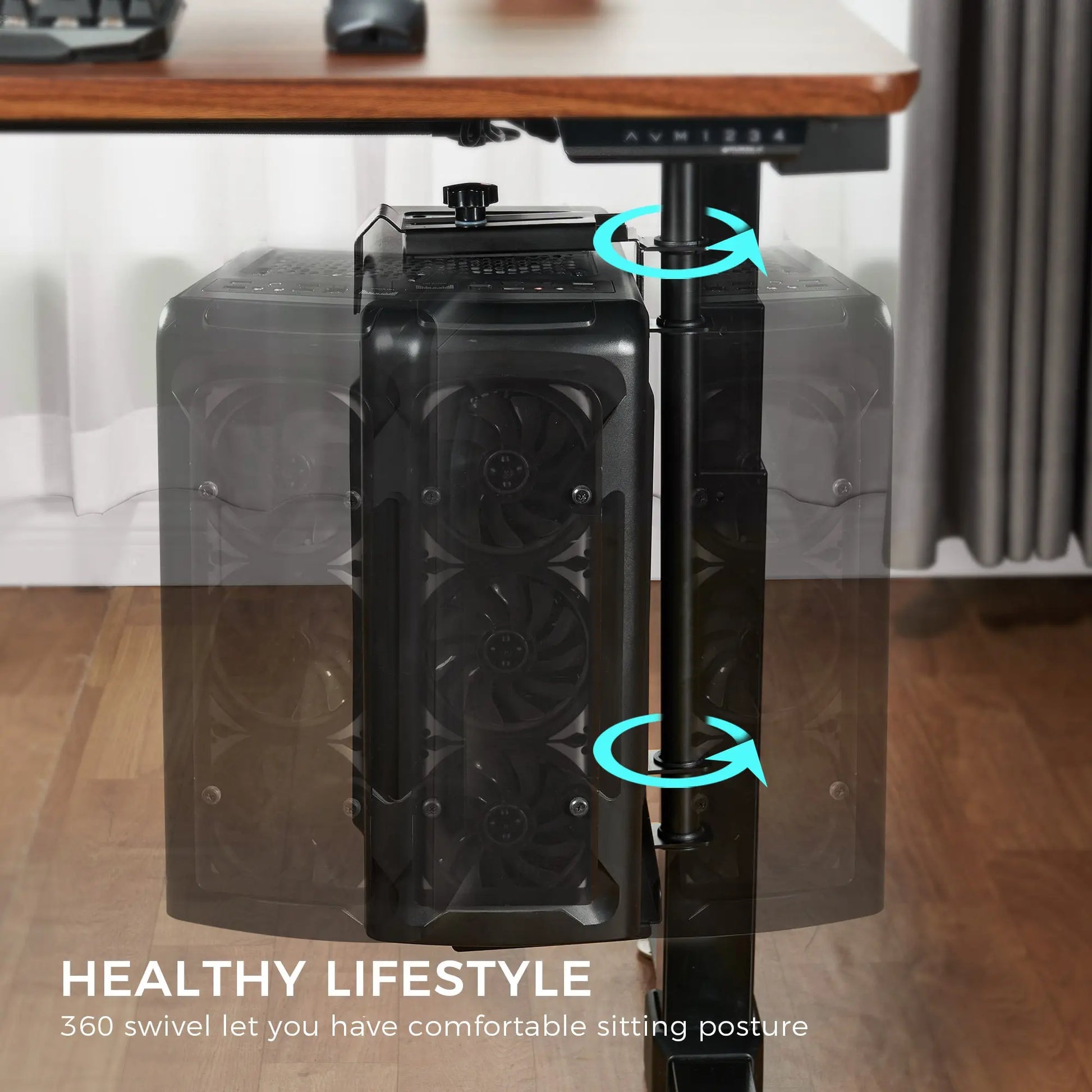 Eureka Ergonomic Cpu Hanger With Pc Tower, Adjustable Mount for Standing Desk, Healthy Lifestyle.
