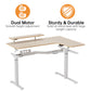 Desk with Dual Motor and Sturdy Structure, Oak / 60" / Right