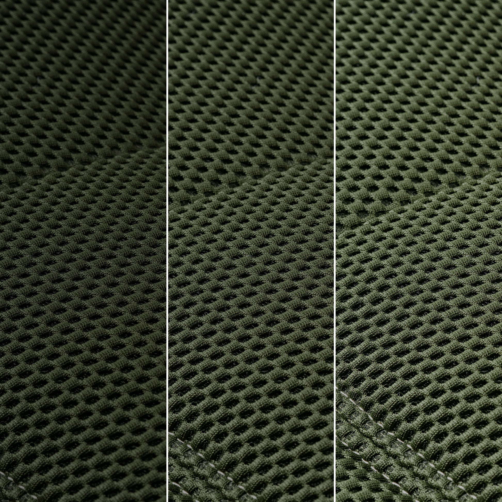 Green Techno 3D Fabric Detail On Linx Power Glider Recliner Backrest, Breathable Ergonomic Design.