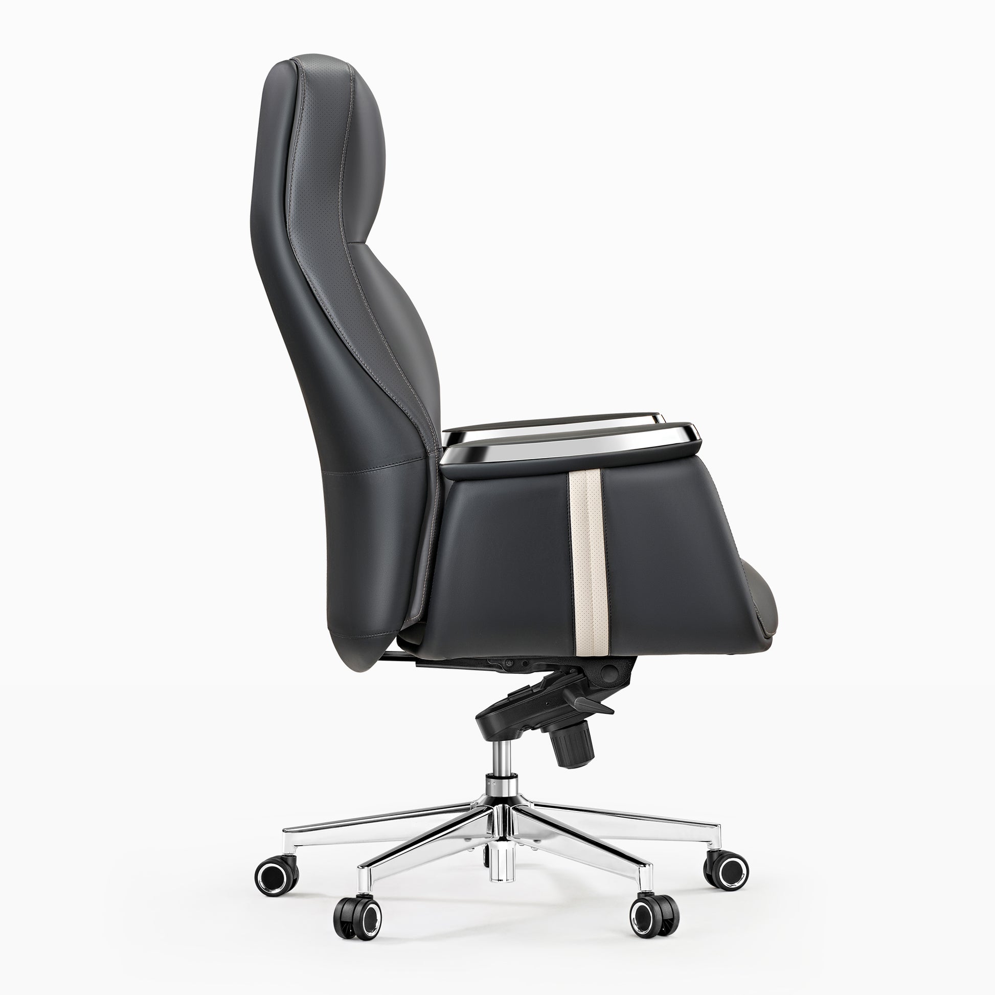 Royal II Executive Ergonomic Office Chair, Black Leather Ergonomic Design.