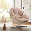 Norman, Upholstered Swivel Lounge Chair - Light Brown
