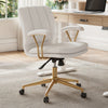Adena Velvet Office Chair - White