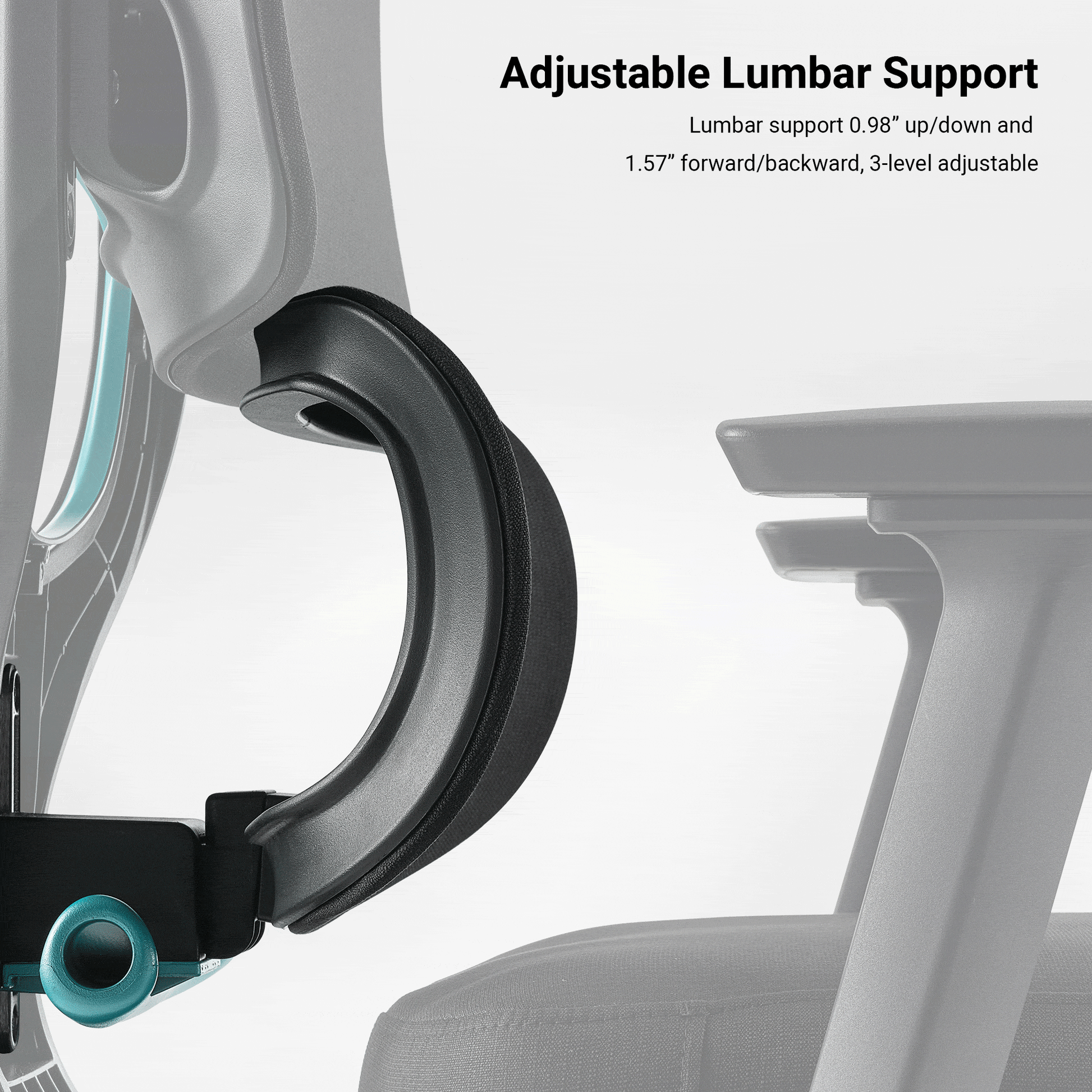 Adjustable Lumbar Support,blue fabric