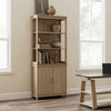 Ark EL, 71'' Display Bookshelf with Storage Cabinet, Oak - Natural Oak