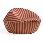 Red and Beige Striped Modern Lounge Chair - Ergonomic Design and Sustainable Luxury.