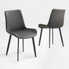 Milo, Dining Side Chairs Set of 2 , Gray - Gray