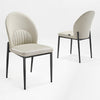 Chic, Upholstered Dining Side Chair Set of 2, Off-White - Off-White