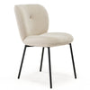 Sage, Upholstered Dining Side Chairs Set of 2, Off-White - Beige