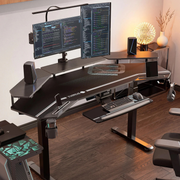 Eureka Ergonomic Aero Pro standing desk with dual monitor setup