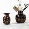 HD-02, 7.5''/9''H, Rustic Vase - Black