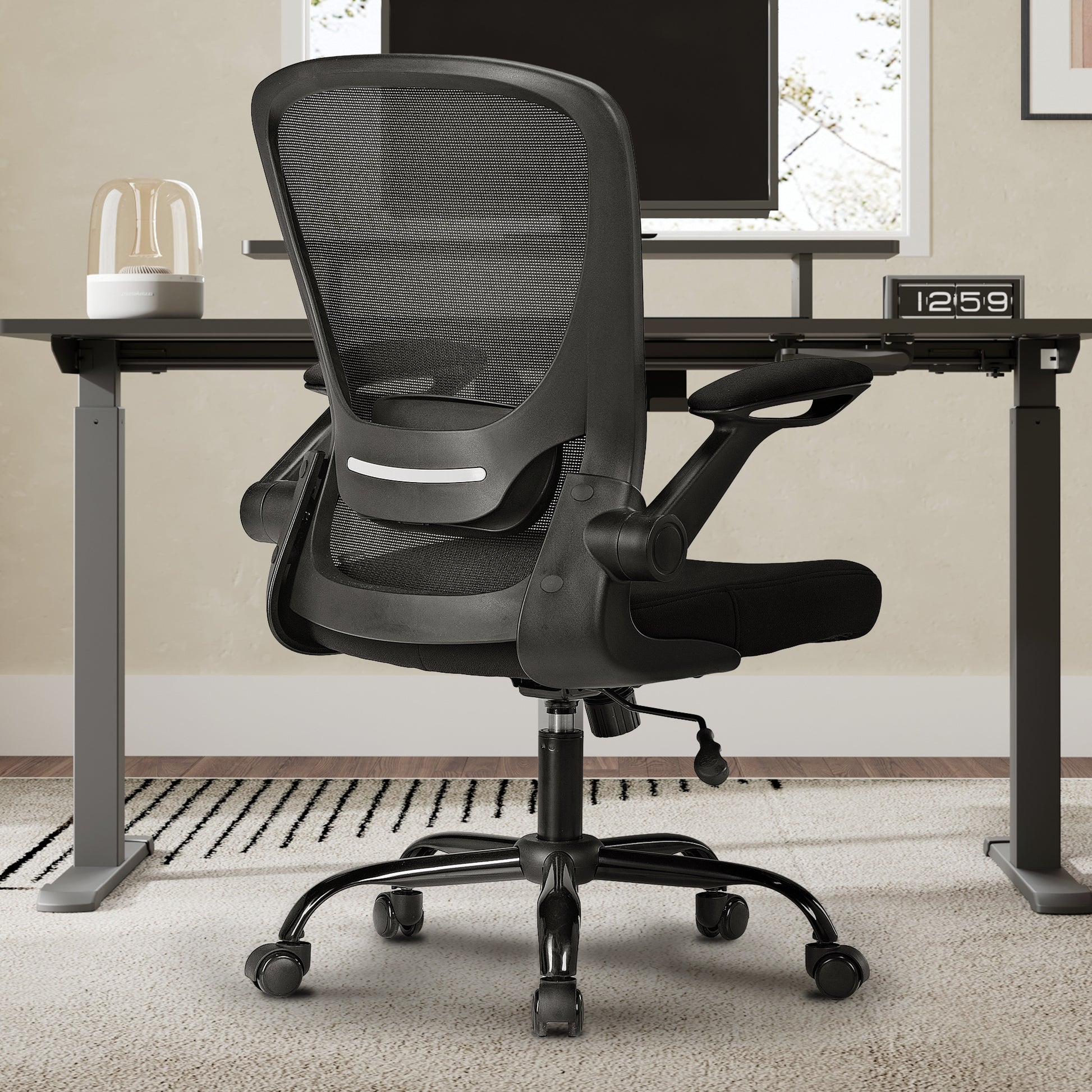 Onyx Ergonomic Office Chair With Black Mesh Back, Ergonomic Design for Home Office Comfort and Support.