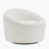 Elison, Upholstered Swivel Chair, White - White